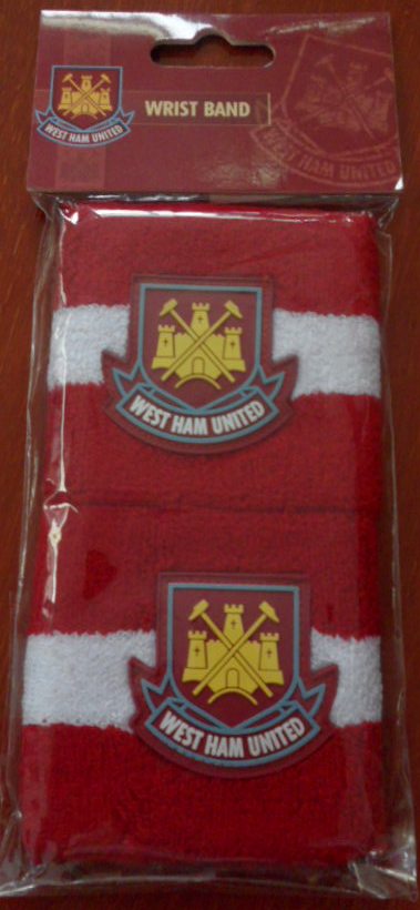 สายรัดข้อมือ ฟุตบอล สโมสรเวสต์แฮม ยูไนเต็ด - ตราสโมสร WUFC ใหม่ / WESTHAM UNITED Football Club Wristband/Sweatband - WUFC Logo NEW
