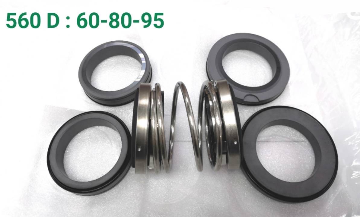 #560D ขนาด 60-80-95 แมคคานิคอล ซีล, แมคคานิค ซีล ปั้มน้ำ แบบสองหน้า,สองด้าน (วัสดุ : CA - SIC - NBR)