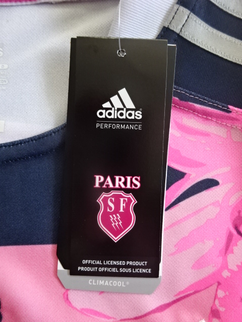 เสื้อรักบี้ฟุตบอล ทีมสโมสรสต๊าด ฟรองซัวส์ ปารีส ชุดเหย้า 2012/13 ใหม่ M-Size / STADE FRANCAIS PARIS Rugby Football Shirt Home Kit 2012/13 Jersey NEW M-Size
