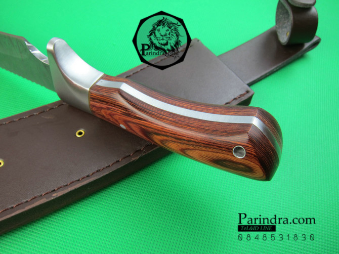 มีดกรูข่า BlackFox ฺBlack Fox Kukri Knife กัดลายดามัสกัสด้วยเลเซอร์ ไร้สนิมกวนใจ ขนาด 17.5 นิ้ว