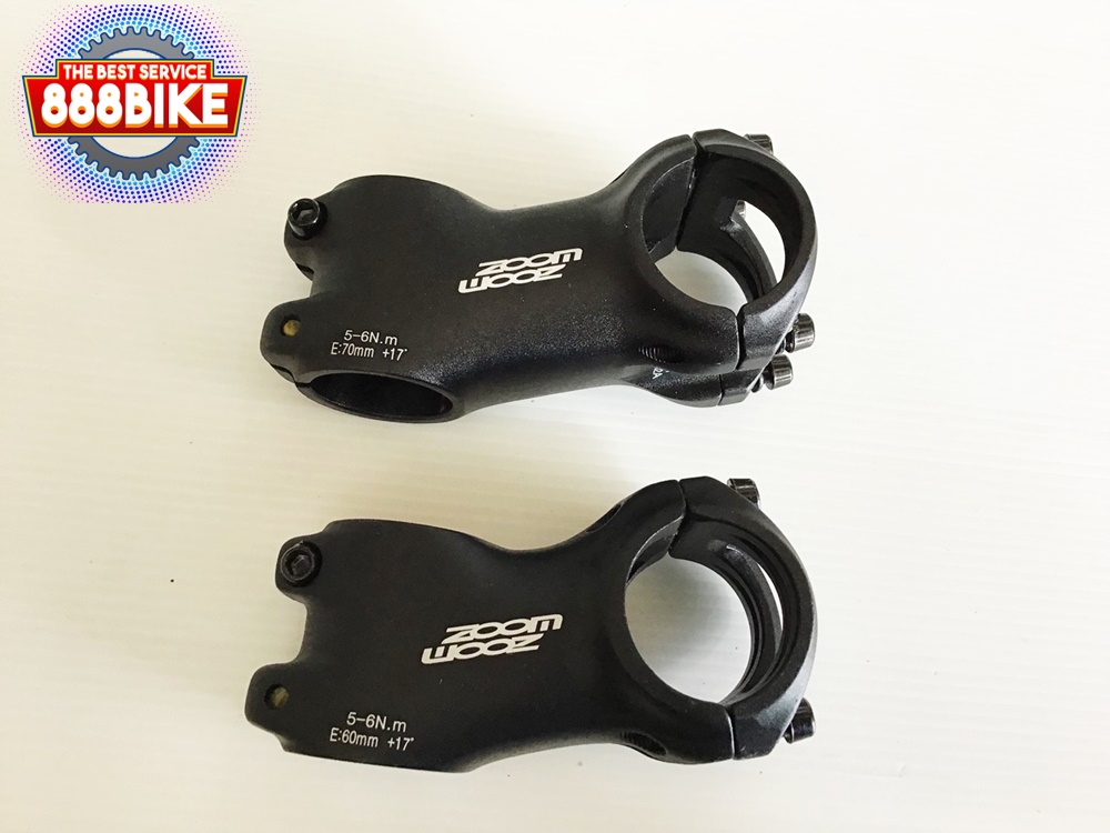 คอแฮนด์ ZOOM BICYCLE STEM,TDS-RD602-8FOV/ISO-R/ISO-M ,+- 17องศา ,ยาว 60,70มม