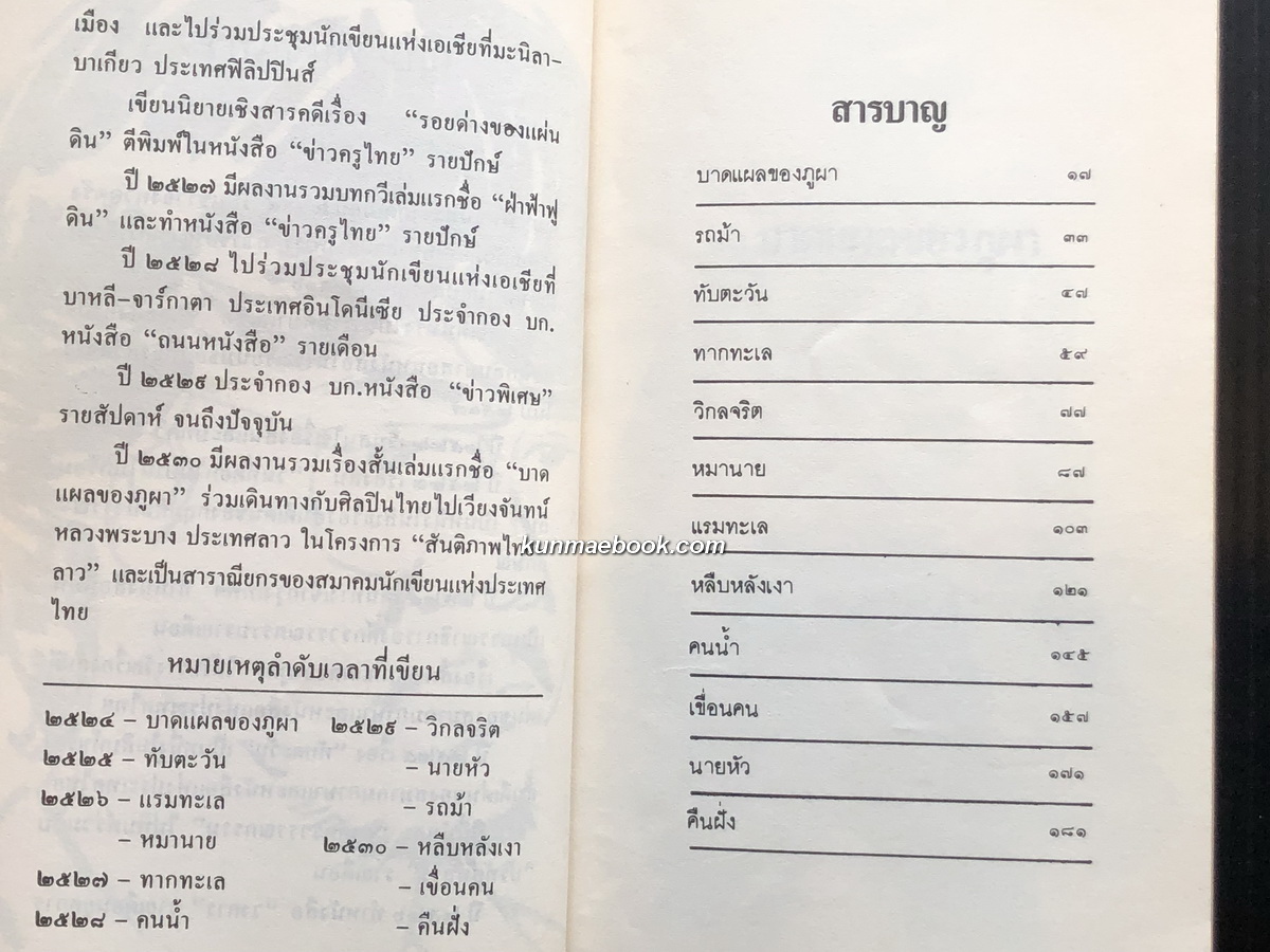 บาดแผลของภูผา *พิมพ์ครั้งแรก* ผลงานของ ญิบ พันจันทร์ นั