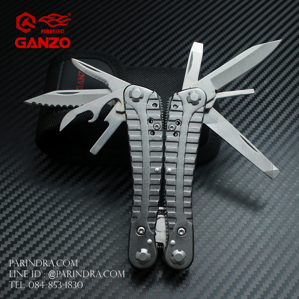 คีมอเนกประสงค์ Multi-Tools Ganzo รุ่น G105 สีเงินไทเทเนี่ยม ของแท้ 100%
