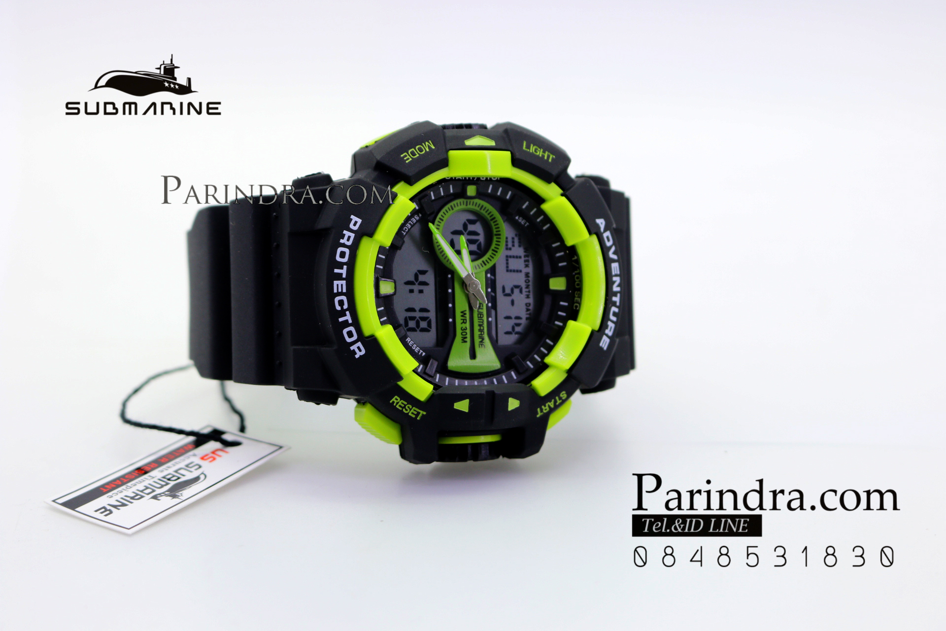 นาฬิกาข้อมือ US submarine Protector รุ่น TP3183M สีดำตัดเขียว