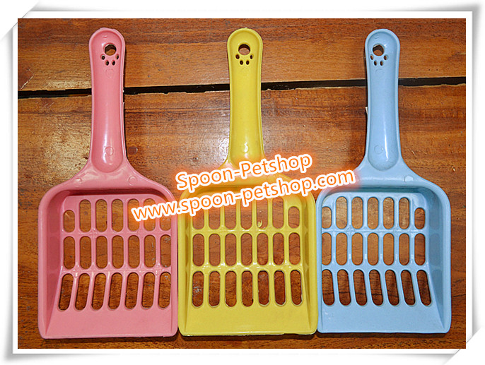 ที่ตักทรายแมว รุ่นจิ๋ว มี 3 สี ชมพู เหลือง และฟ้า