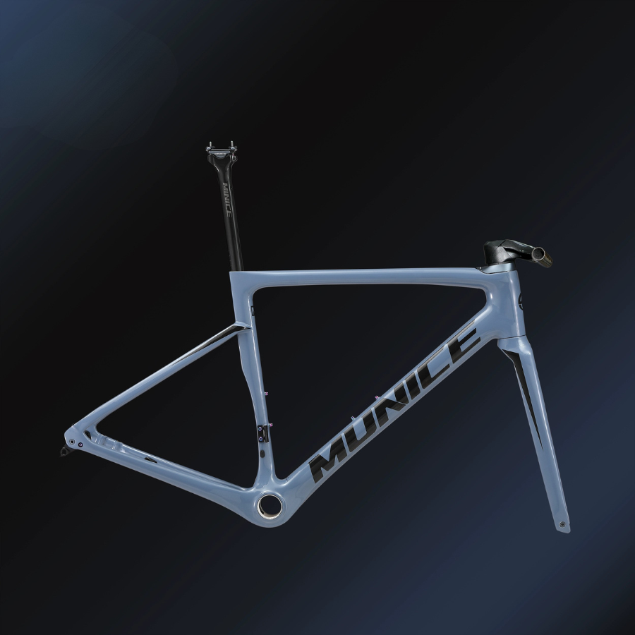 Munice R2PB Flat Bar Carbon Road Frame – Ultra-Light 980g, Toray T800 + M46, Disc Brake Compatible, 700C, 9 Colors | 5-Year Warranty