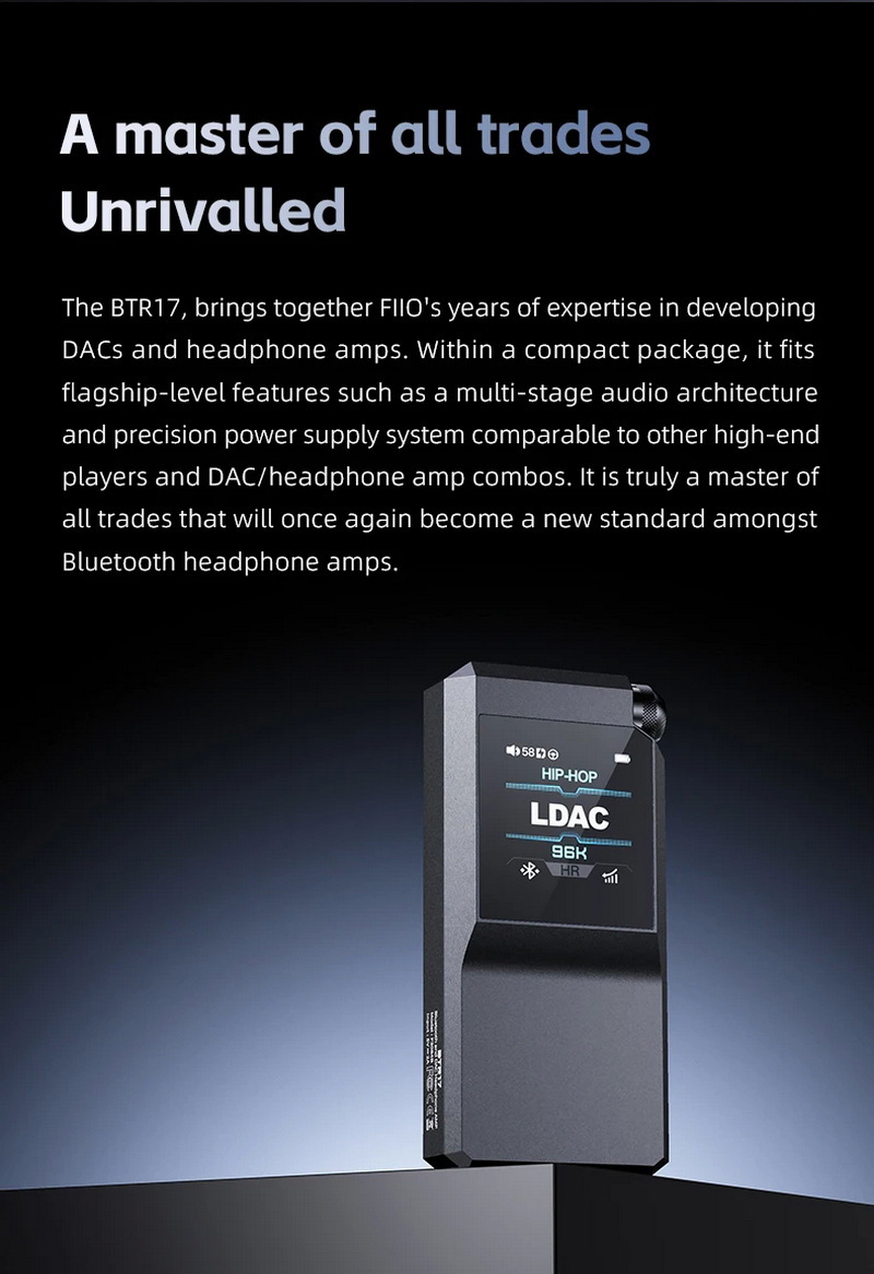 FiiO BTR17 Bluetooth DAC/AMP พกพาชิป ES9069x2+THX AAA 78+ x2 รองรับ MQA Dual Hi-Res ประกันศูนย์ไทย