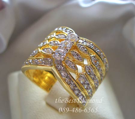 งานทอง สำหรับ BR601 +++แหวนเริ่ดหรู อลังการค่ะ Intrend มากๆๆๆค่ะ ใส่แล้วเต็มนิ้ว งานสวยมาก เพชรเยอะอีกตังหาก วงนี้สวย guarantee เลยนะคะ