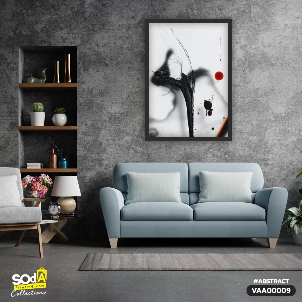 ภาพตกแต่งบ้านสำเร็จรูป BLACK INK VAA00009 #SOdAcollection #ภาพตกแต่งบ้านสไตล์แอ็บสแตรค #ABSTRACT