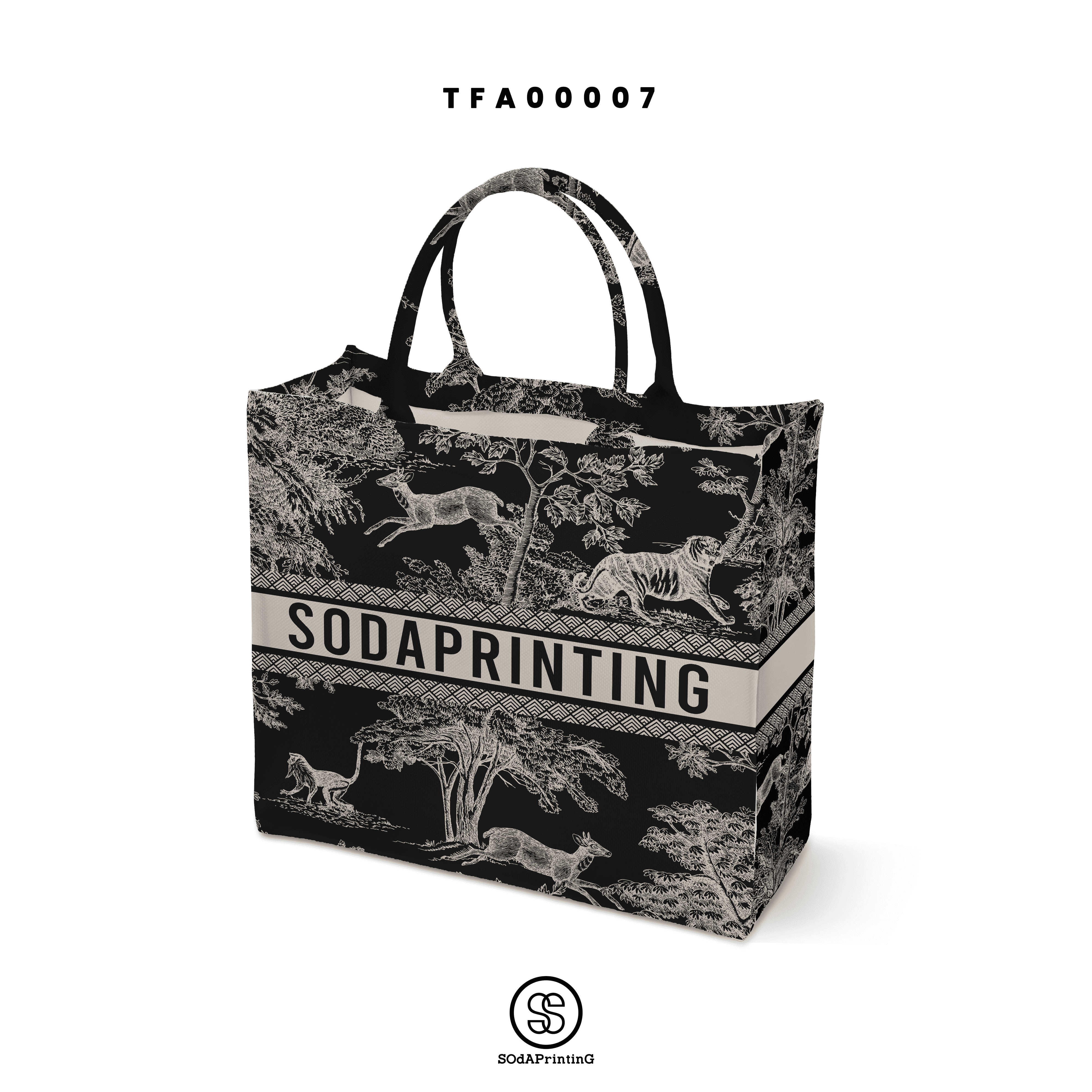 กระเป๋า Book Tote Bags ลาย FOREST รหัส TFA00007 #ใส่ชื่อได้ #SOdAbag #SOdAPrintinG #ForestCollection
