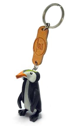 พร้อมส่ง พวงกุญแจหนังแท้ Handmade รูปนกเพนกวิน