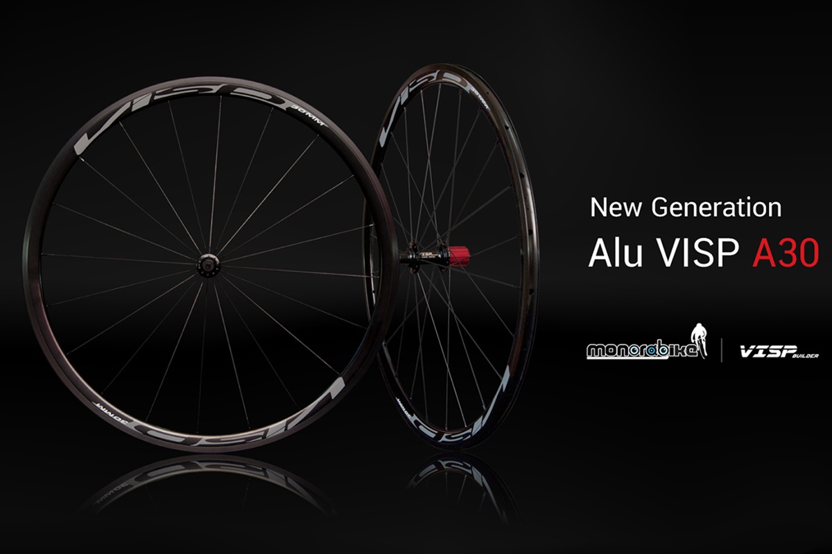 ชุดล้อเสือหมอบ VISP ALU A30 ดุมเซรามิค แบร์ริ่ง Visp Ceramic Bearing ซี่ลวดแบนแอโร่ Aero รองรับโม่ Shimano 8-11สปีด
