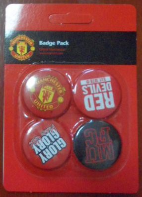 เข็มกลัด ฟุตบอล สโมสรแมนเชสเตอร์ ยูไนเต็ด - 4 PIECES PACK ใหม่ / MANCHESTER UNITED Football Club Pin - 4 PIECES PACK NEW