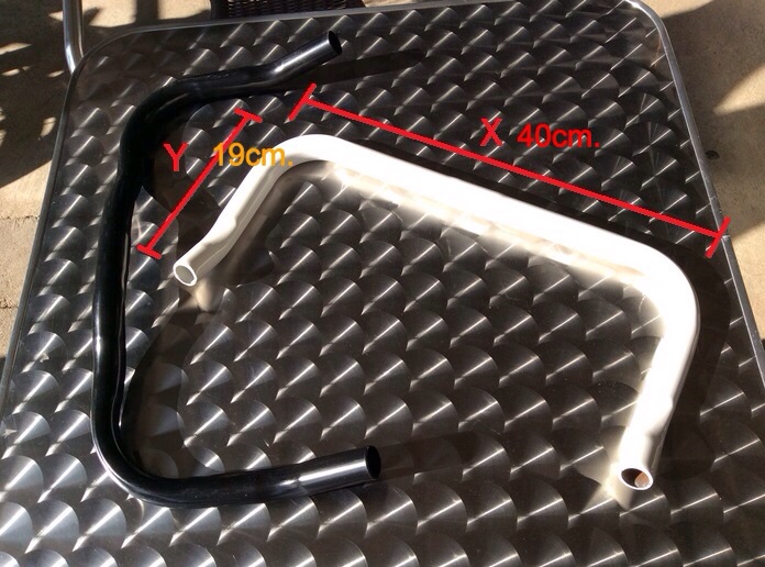 แฮนด์ บูลฮอนรถจักรยานฟิคเกียร์ FIXED GEAR เหล็ก bull hornมีสีดำ