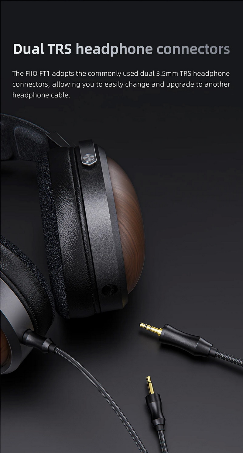 FiiO FT1 หูฟัง Headphones ไดรเวอร์ไดนามิก 60มม. ฝาครอบหูฟังไม้วอลนัทอเมริกัน ประกันศูนย์ไทย