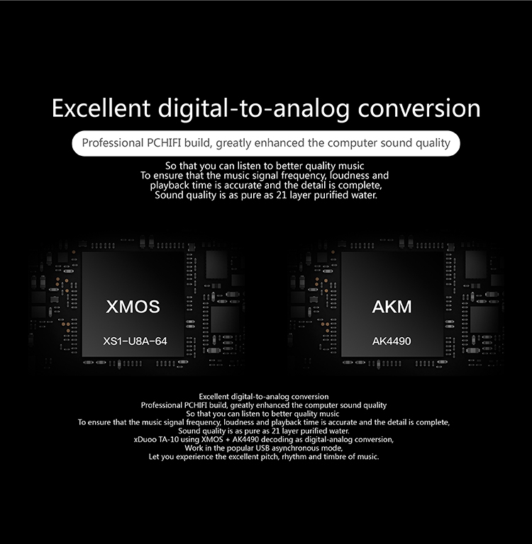 ขาย xDuoo TA-10 แอมป์หูฟังกำลังขับสูงชิพ XMOS AK4490 รองรับ USB DSD DAC Balanced