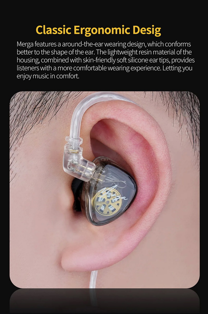 KZ Merga หูฟัง IEMs 2 ไดรเวอร์ Dynamic เบสทรงพลัง เส้นโค้งเสียงที่ดีเยี่ยม ประกันศูนย์ไทย