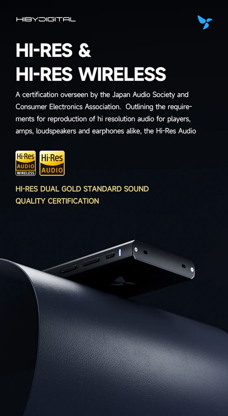 Hiby Digital M300 เครื่องเล่นเพลง Android พกพา มี Playstore มีลำโพงในตัว รองรับ Hires + Hires Wireless