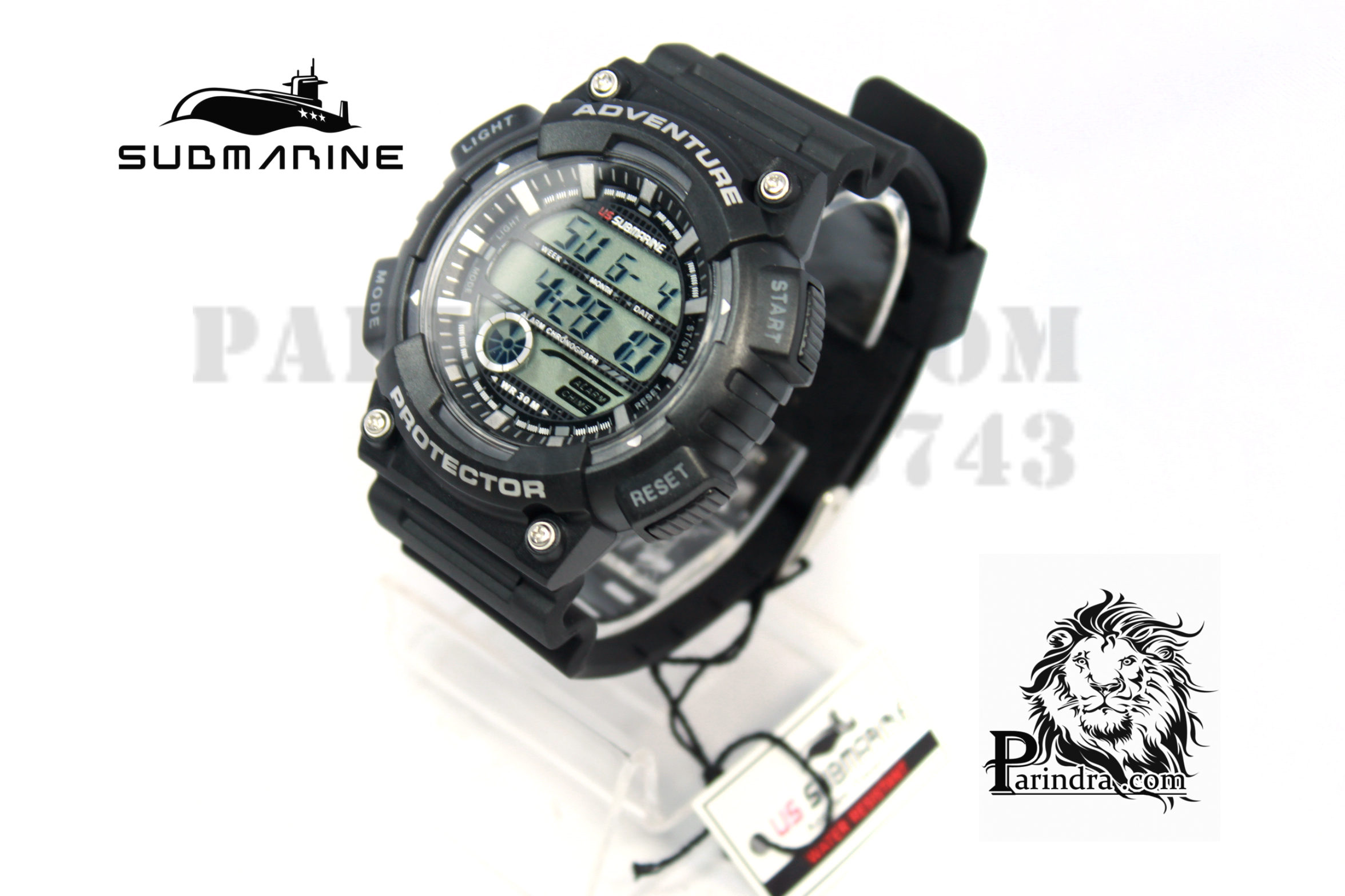 นาฬิกา US submarine สีดำเทา TP1318M ผิวด้าน หน้าปัดพื้นเทา