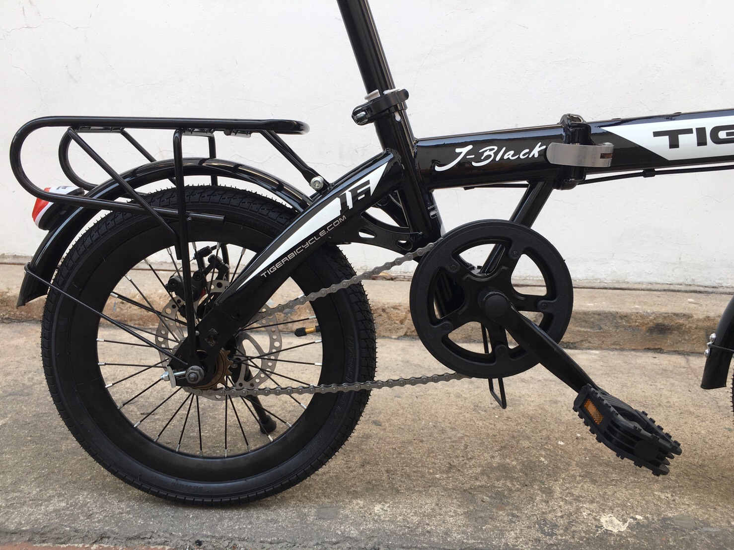 จักรยานพับ TIGER J-BLACK 16"นิ้ว Single speeds เฟรมเหล็ก, ปี 2021