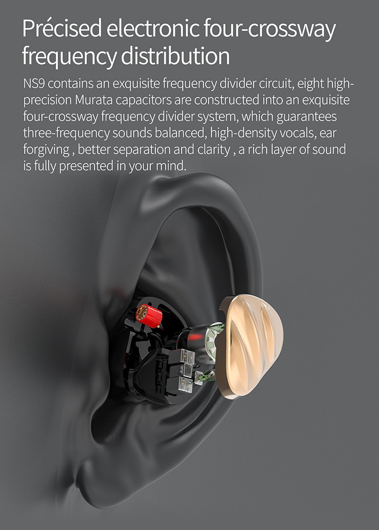 ขาย BGVP NS9 หูฟัง 9 ไดรเวอร์ Knowles Sonion 7BA+2DD Custom