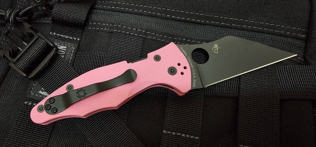 Spyderco Yojimbo 2 Sprint Run Knife Pink G-10 (3.2" Black CPM S30V)
