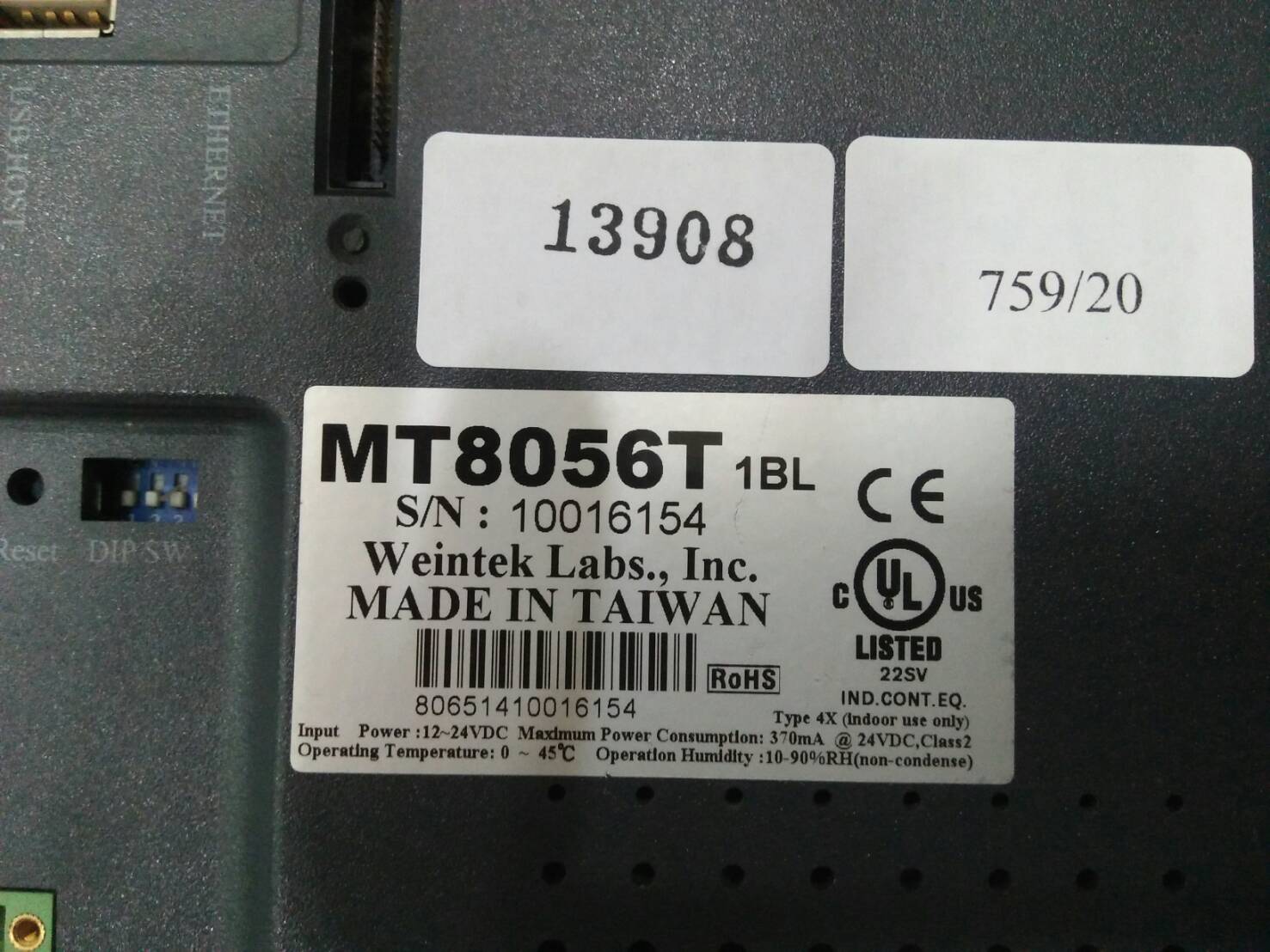 LCD TOUCH SCREEN “ WEINTEK ” รุ่น MT8056T 1BL