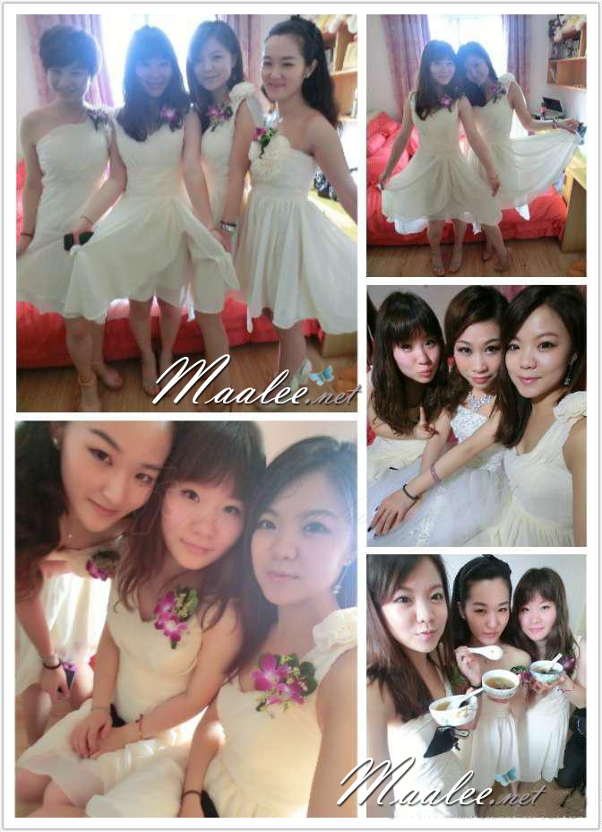 พร้อมส่ง ชุดราตรีสั้น ชุดเพื่อนเจ้าสาว สีครีม Ivory-001A