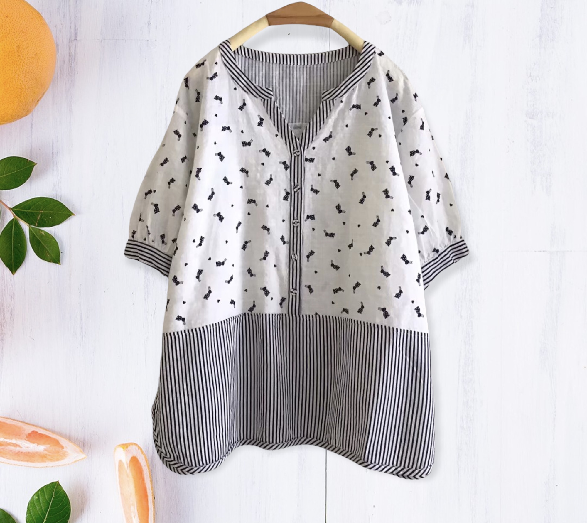 เสื้อผ้าฝ้ายลายกระต่าย