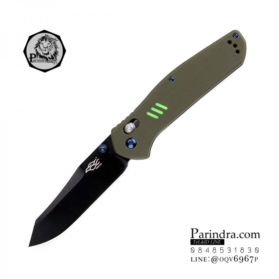 มีดพับ Ganzo รุ่น KNIFE FIREBIRD F7563 GR ด้ามสีเขียวใบมีดดำ ของแท้ 100%