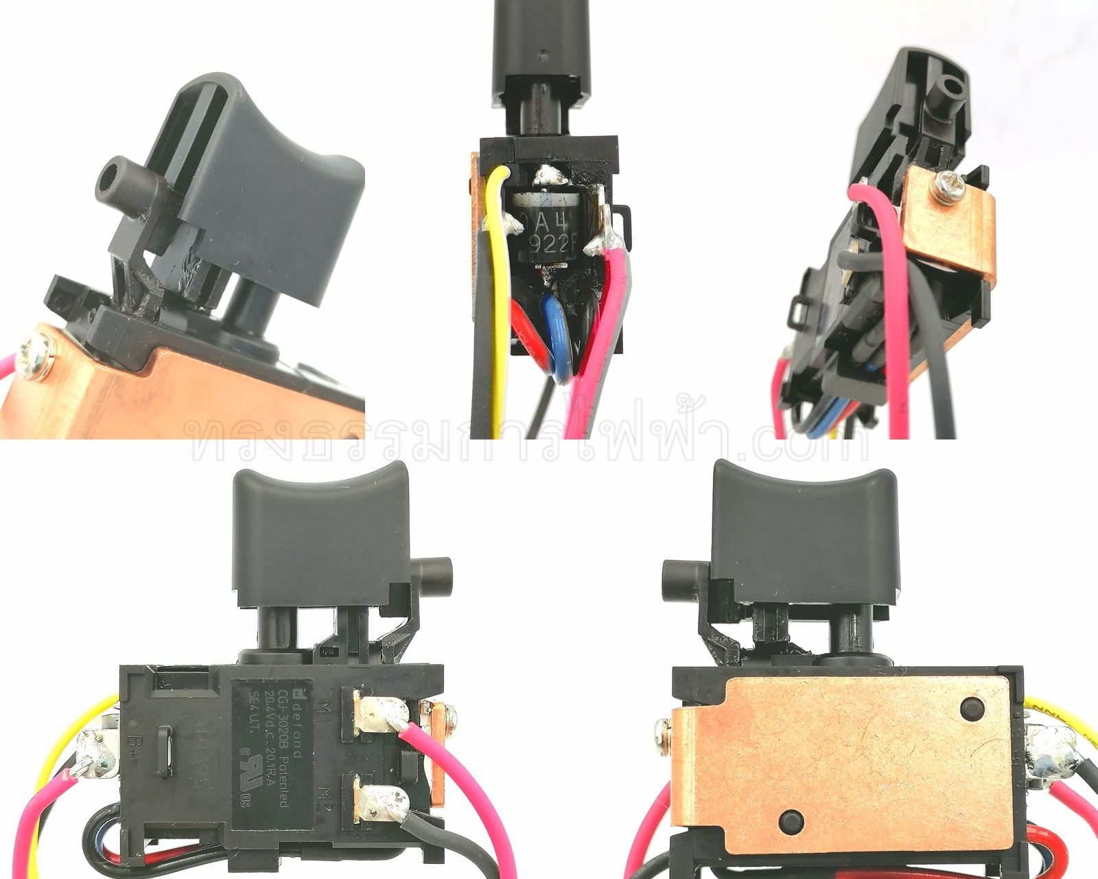 สวิทช์ สว่านกระแทกไร้สาย Makita HP347D, HP457D, HP488D, DF457D, DF457DWE Pn.638887-6 (แท้) ##(**)