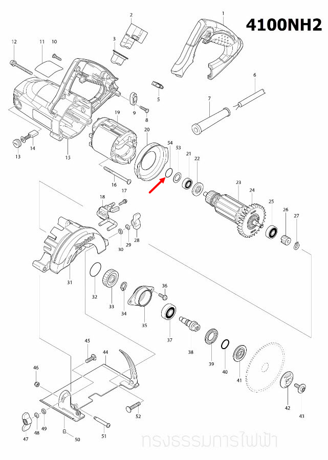 O-RING เครื่องตัดคอนกรีต Makita มากีต้า 4100NH2 [#54], HK1820 [#40], 6905H [#27] Pn.213262-3 (แท้) ##