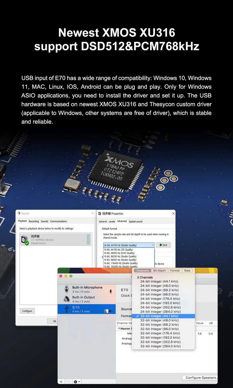 ขาย Topping E70 DAC ตั้งโต๊ะ รองรับ Dual Hi-Res ประกันศูนย์ไทย