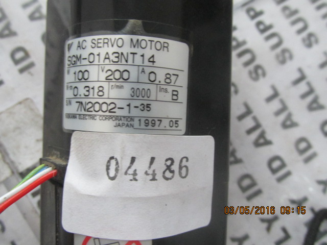 SGM-01A3NT14 SERVO MOTOR " YASKAWA "