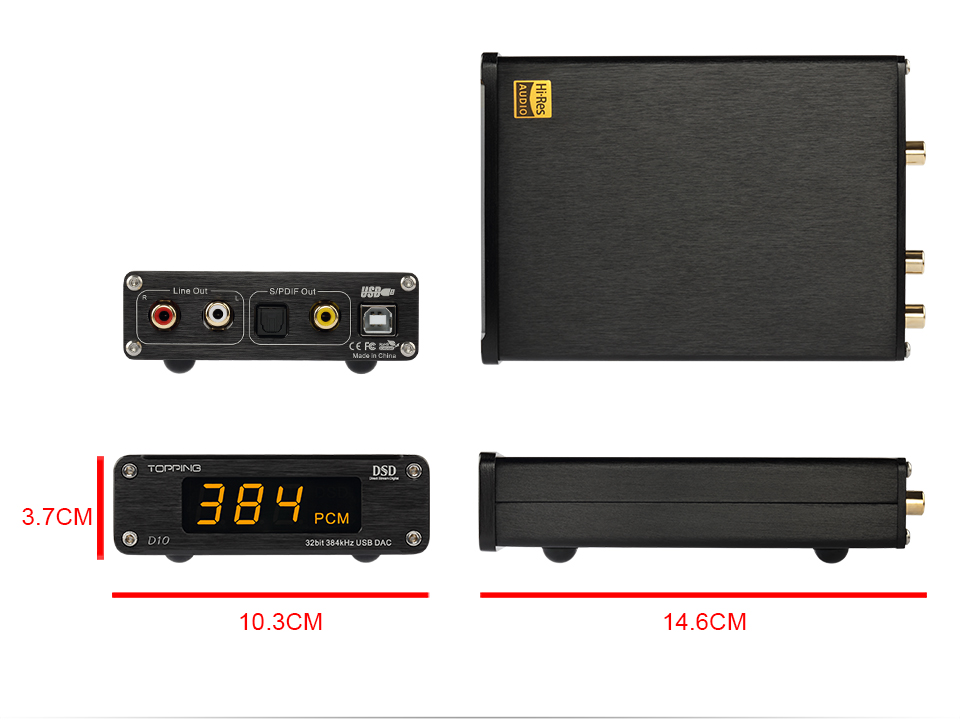 ขาย Topping D10 USB DAC ระดับ Hi-Res รองรับ DSD256 , 384kHz/32bit