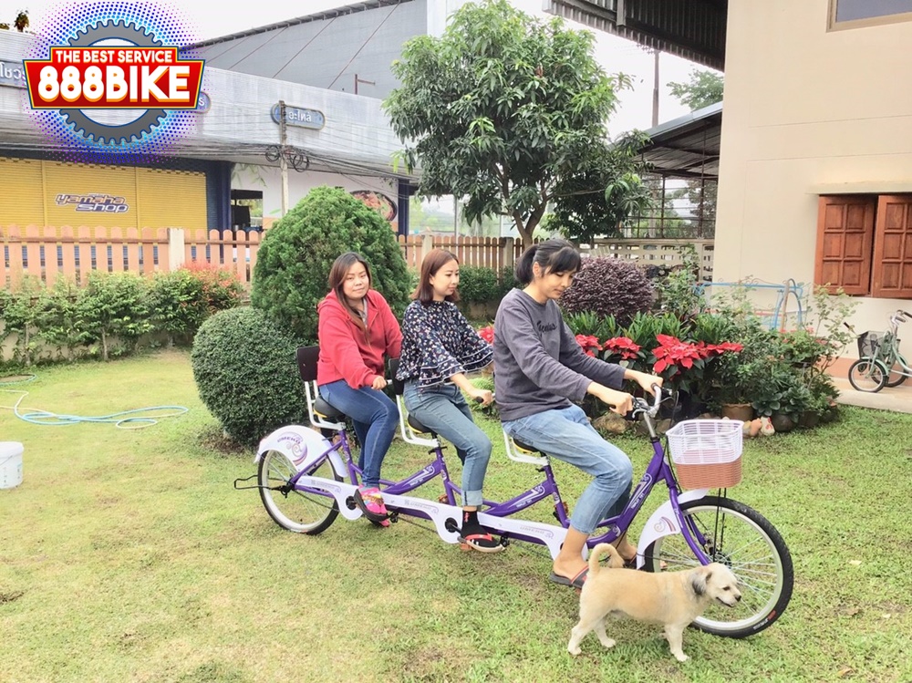 จักรยานสองตอน จักรยานแทนเดม UMEKO TRIPLET 191 3X4 1V 24" Tandem bike ล้อ 24 นิ้ว (3 คนปั่น มีเบาะท้าย)