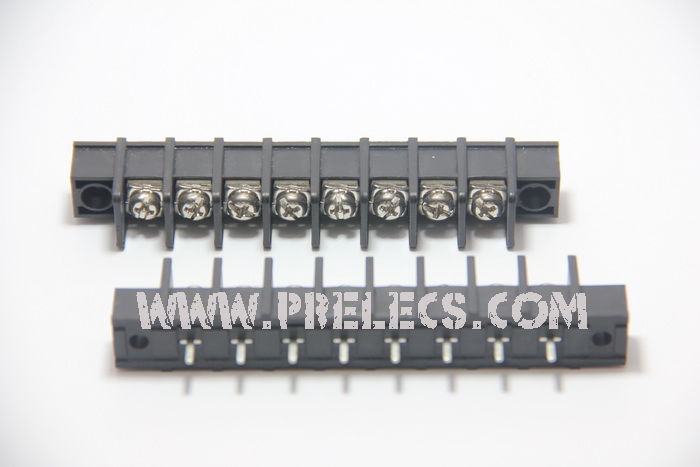 Terminal ดำ 8P 25Amp (ลงปริ้น มีปีกยึดน็อต)
