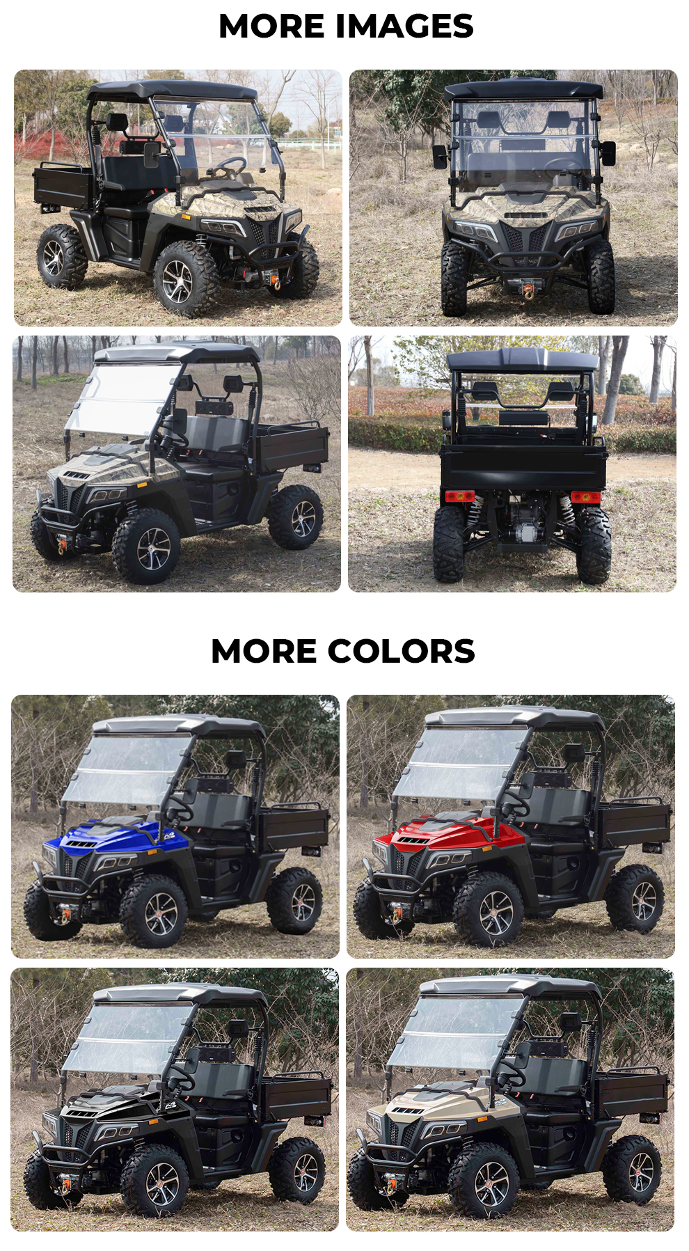 รถ UTV ZIMO 2025 2 ที่นั่ง ขับอัตโนมัติ | เครื่องยนต์ 450cc EFI 4WD | เหมาะสำหรับฟาร์ม ออฟโรด และการผจญภัย