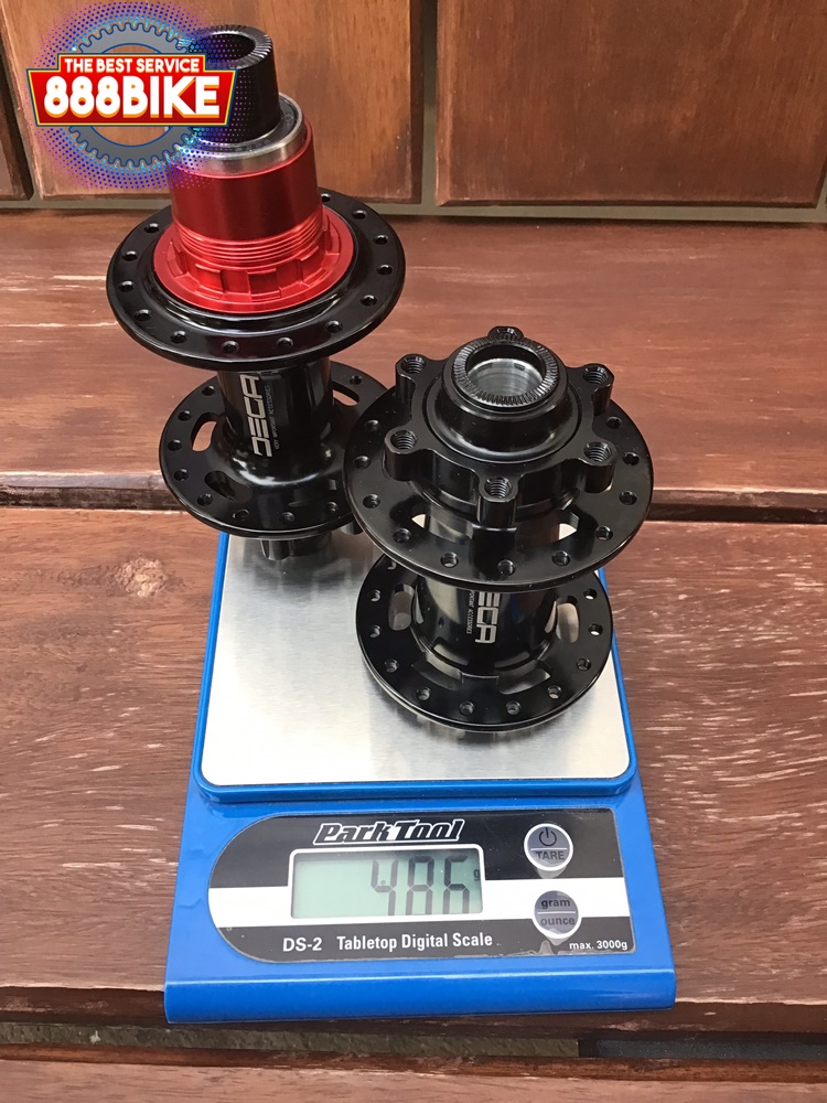 ดุมดิส ดุมเสือภูเขา DECA โม่ Sram + Shimano, ลูกปืน BEARING 32H สีดำ ( ดุมหน้า 15 ดุมหลัง 12 )(ไม่รวมแกนปลด)