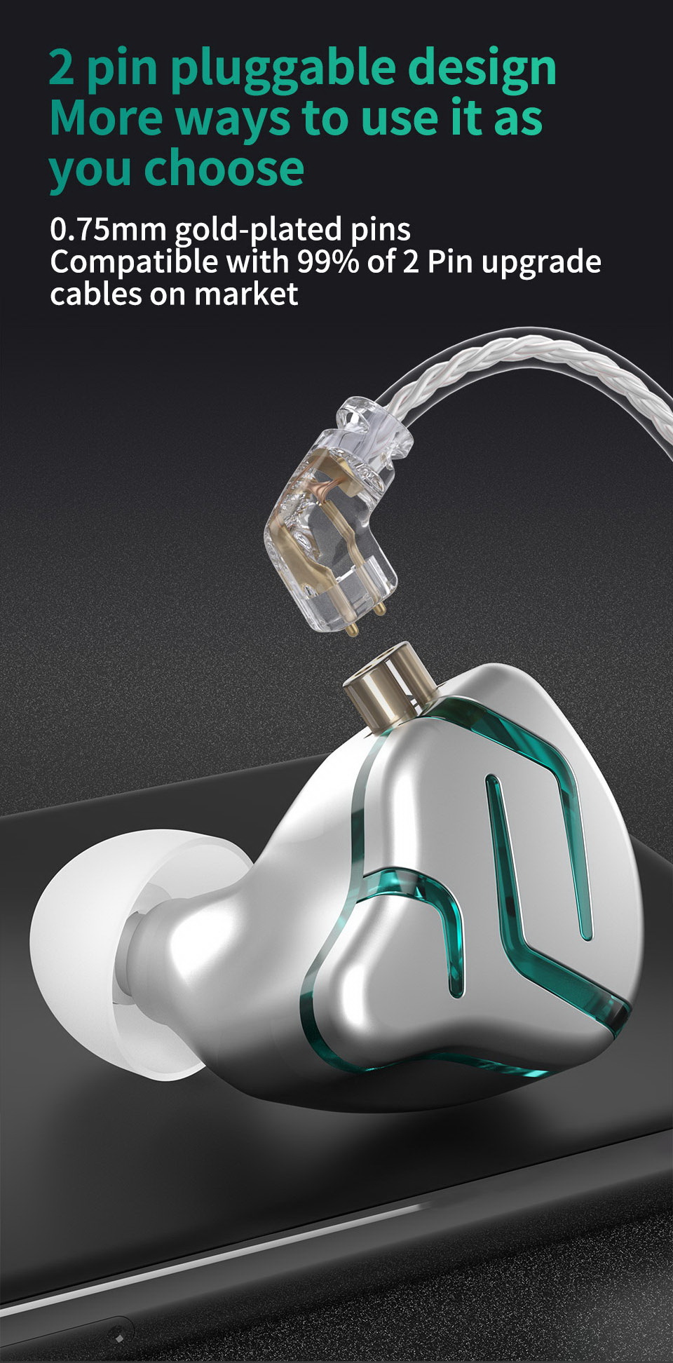 ขาย KZ ZES หูฟัง 2 ไดรเวอร์ Electrostatic + Dynamic ประกันศูนย์ไทย