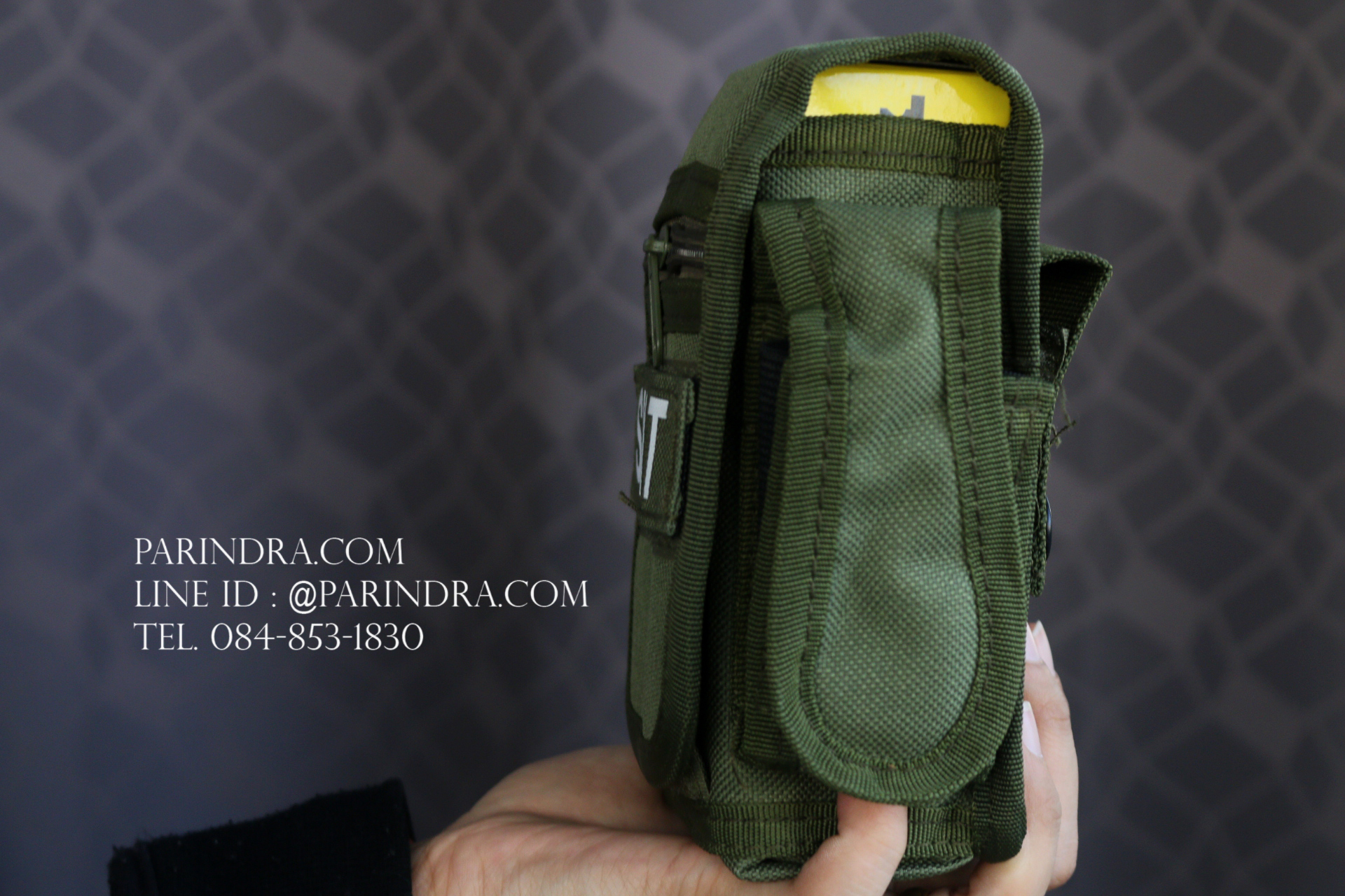 กระเป๋าคาดเอว รุ่น SX-011 ผ้าไนลอนลาย SWAT สีเขียวทหาร