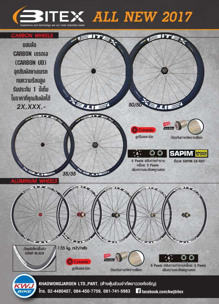 BITEX 700C 30mm ALUMINIUM Rim Brake ลูกปืน CERAMIC Bearing ซี่ลวดแบน, 20/24h, 2021