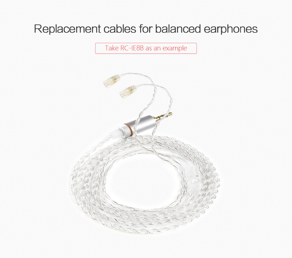 ขาย FiiO RC-IE8B สายเปลี่ยนหูฟังสำหรับ Sennheiser IE8, IE80, IE8i
