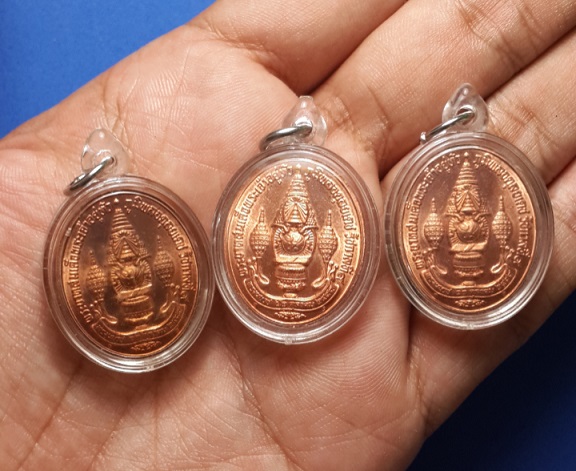 เหรียญทรงผนวช รุ่นพลังแผ่นดิน ปี 2554 เนื้อทองแดง เหรียญแท้ 100%