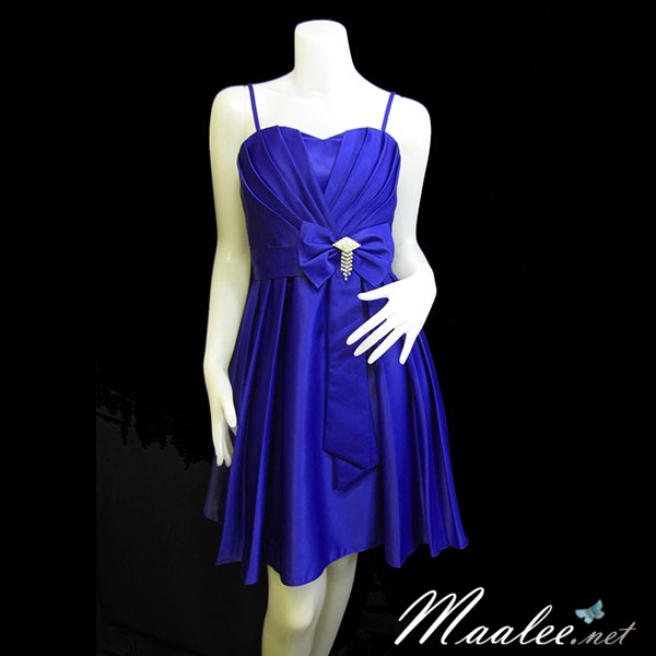 ชุดราตรี สีน้ำเงิน SS-029E Sweet Heart Neckline