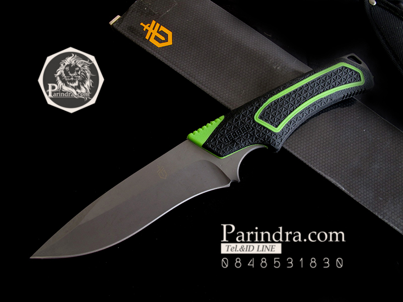 มีดใบตาย GERBER Bear Grylls WARRANT model 30-000440 1016A (OEM) ด้ามสีเขียวตัดสีดำ