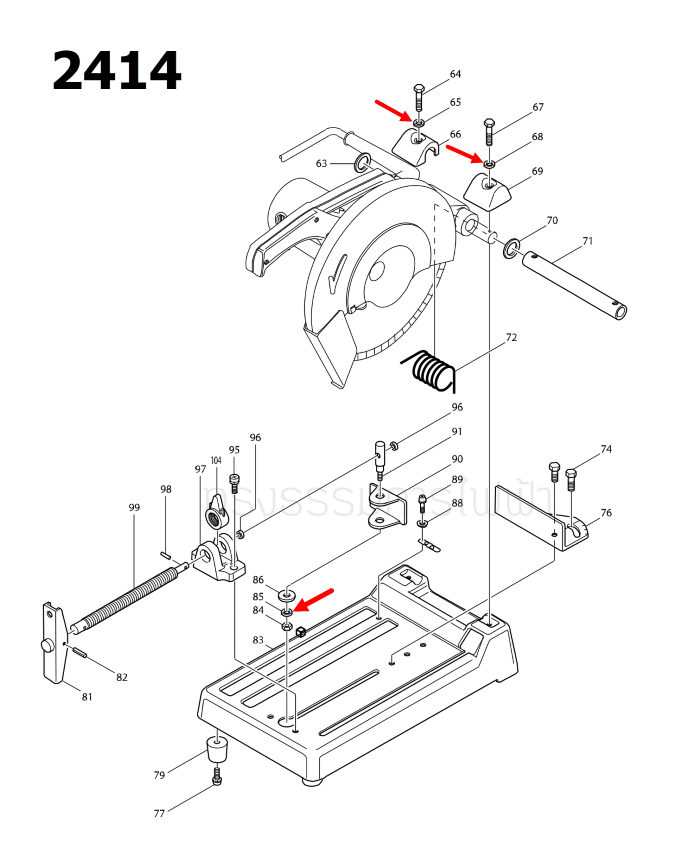 SPRING WASHER 8 Makita มากีต้า 2414, 2414NB, 3501N, 5103N, 5201N, 5401N, 5402 Pn.942201-3 (แท้) ##(*)