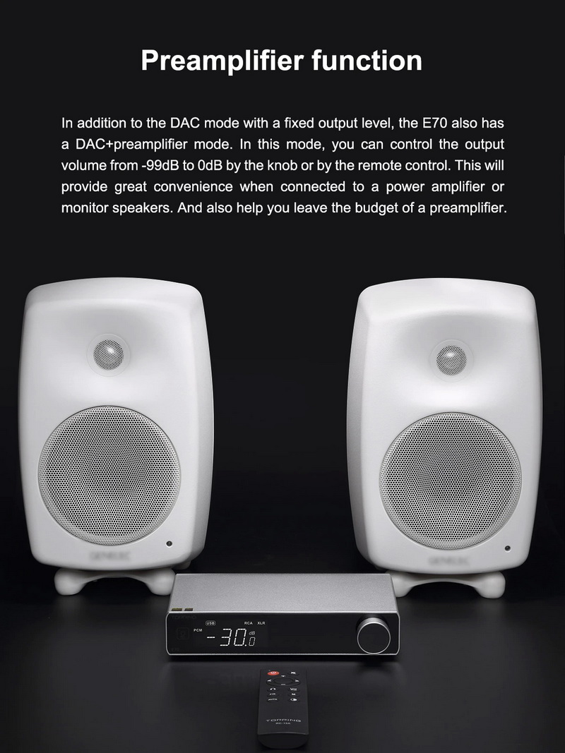 ขาย Topping E70 DAC ตั้งโต๊ะ รองรับ Dual Hi-Res ประกันศูนย์ไทย