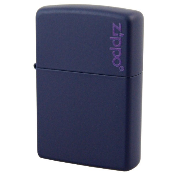 ไฟแช็ค Zippo แท้ " Zippo 239ZL Logo Navy Blue Matte Finish Lighter " แท้นำเข้า 100%