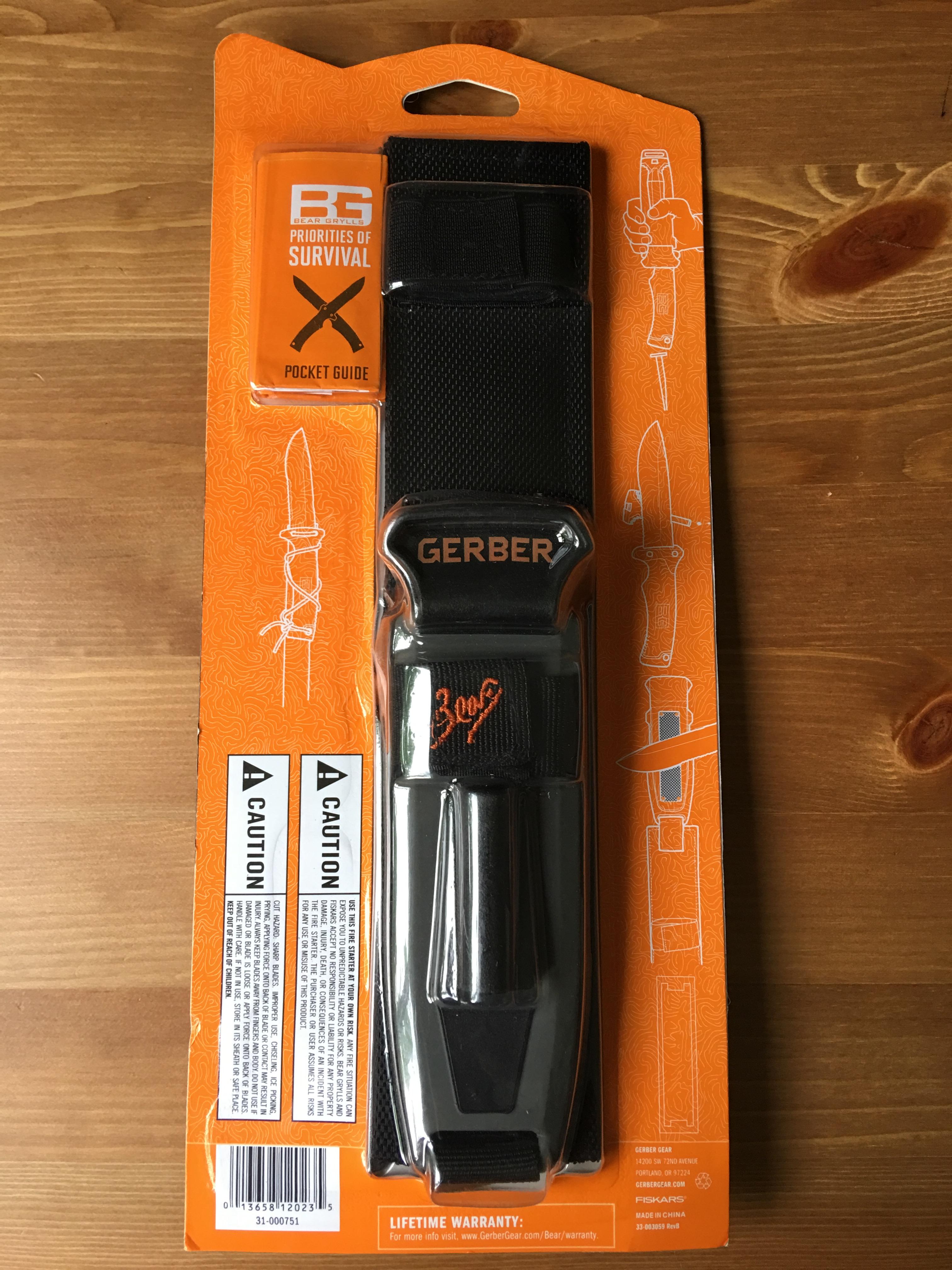 มีดใบตาย Gerber Bear Grylls Ultimate Fixed Blade OEM ขนาด 10 นิ้ว ใบเรียบ